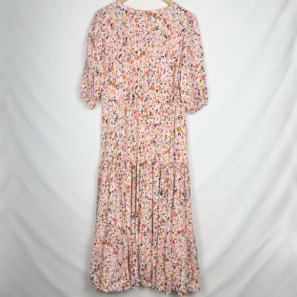 Petal & Pup Multicolor Floral Kelda Maxi Dress 3/4 Sleeves Size M Spring Flowy - Picture 12 of 13